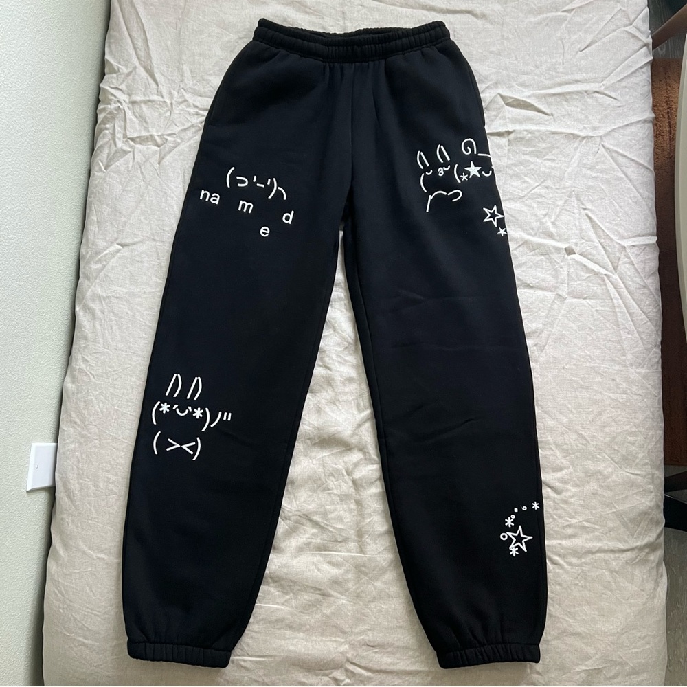 brand new named collective malfunction black sweatpants in size small